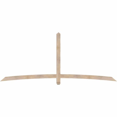 Ekena Millwork Bellingham Smooth Timber Gable Bracket, Douglas Fir, 108"W x 45"H x 3 1/2"D x 3 1/2"F, 10/12 Pitch GBW108X45X0404BEL00SDF